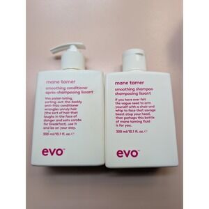 EVO Mane Tamer Shampoo And Conditioner Smoothing Mane Tamer Lot Of 2. 10.14 oz